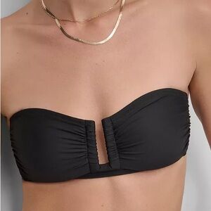 DKNY Black bandeau swim set